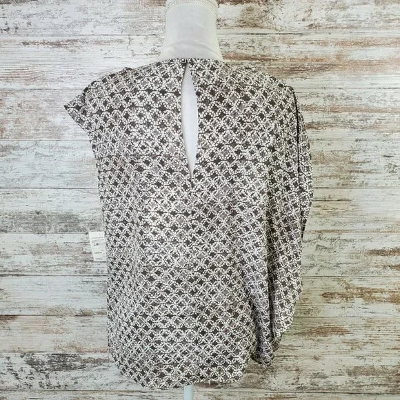 H Halston Grey Sleeveless Square Neck Blouse Size XS - Picture 2 of 8